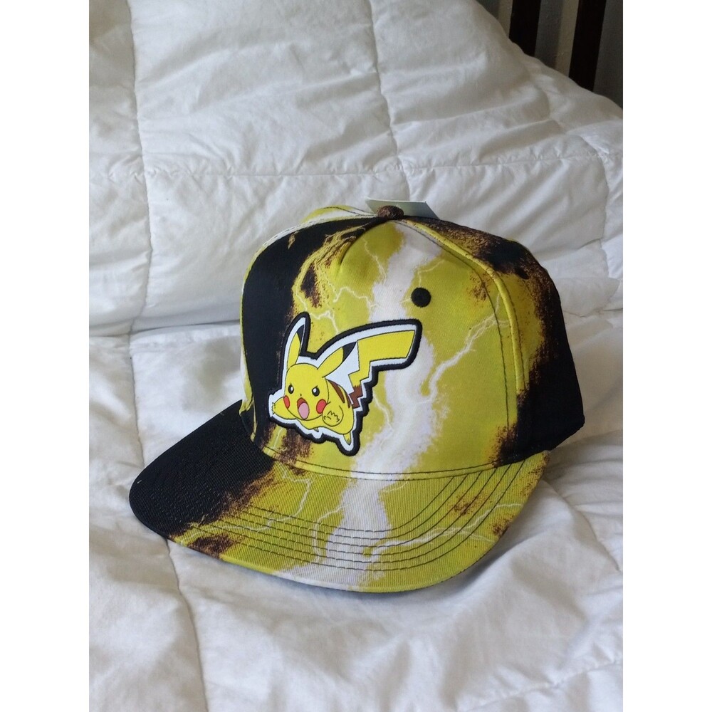 NEW WITH TAGS POKEMON PIKACHU LIGHTNING ADULT ONE SIZE BASEBALL CAP HAT ANIME